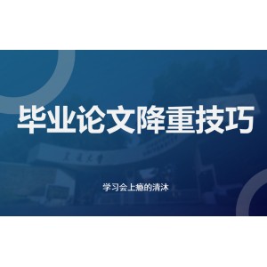 分享个写毕业论文降重神器