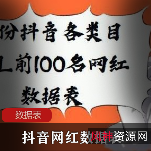 《抖音网红数据表:KOL的秘密揭秘》